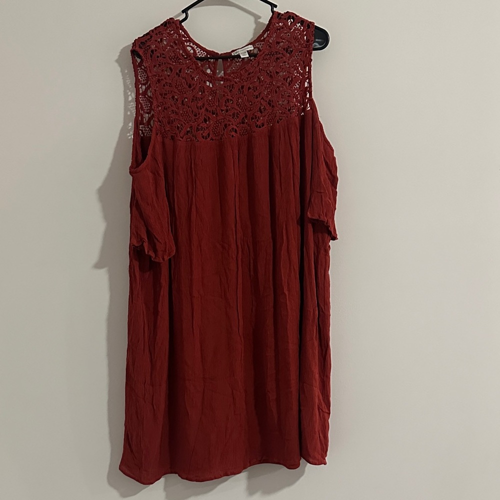 Cato Crimson Lace Sleeveless Top